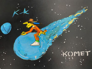 1 Udo Lindenberg - KOMET - BLACK Edition - original Siebdruck