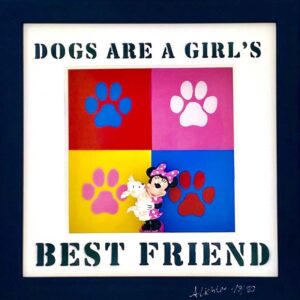 Andreas Lichter Bilder - DOGS are a GIRLS best FRIEND - Original 3D-Bildobjekt
