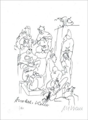 Armin Mueller-Stahl - Auerbachs Keller Original Lithographie - limitiert und han...