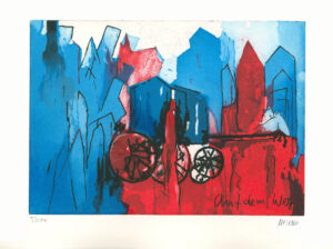 Armin Mueller-Stahl - Auf dem Weg - Original Radierung- limitiert und handsignie...