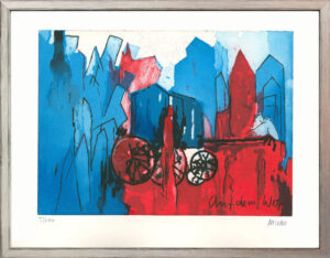 Armin Mueller-Stahl - Auf dem Weg - Original Radierung- limitiert und handsignie...