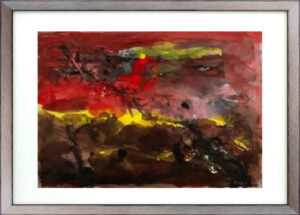 Armin Mueller-Stahl - Baumlandschaft II - Original Lithografie - limitiert und h...