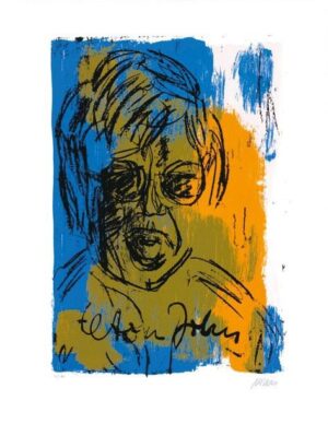 Armin Mueller-Stahl - Elton John - Original Siebdruck - limitiert und handsignie...