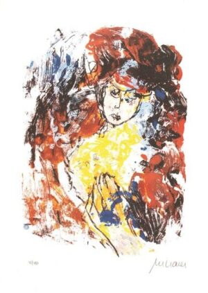 Armin Mueller-Stahl - Frau mit Hut - Original Lithografie - limitiert und handsi...