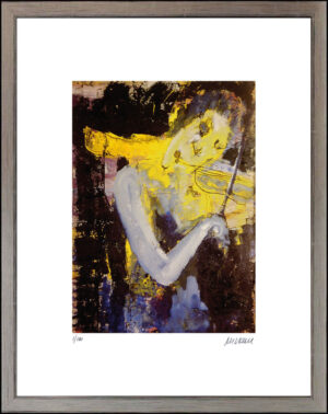 Armin Mueller-Stahl - GEIGERIN IN GELB - Originale Pigmentgrafik - limitiert und...