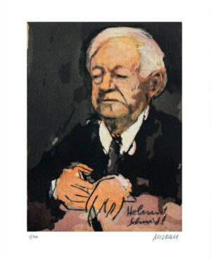 Armin Mueller-Stahl - Helmut Schmidt - Original Radierung - limitiert und handsi...