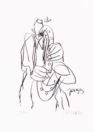 Armin Mueller-Stahl - JAZZ - Original Lithografie - limitiert und handsigniert