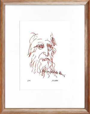 Armin Mueller-Stahl - Leonardo da Vinci - Original Lithografie - limitiert und h...