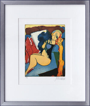 Armin Mueller-Stahl - Liegende - Original Radierung - limitiert und handsigniert