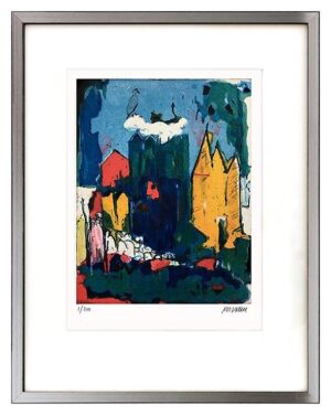 Armin Mueller-Stahl - Menschen vor der Stadt - Original Radierung - limitiert un...