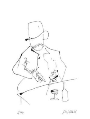 Armin Mueller-Stahl - SELBST NACH DREHARBEITEN ZU BUDDENBROOKS MIT WEIN UND GLAS...