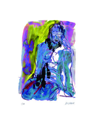 Armin Mueller-Stahl - STRANDBESUCH - Originale Pigmentgrafik - limitiert und han...