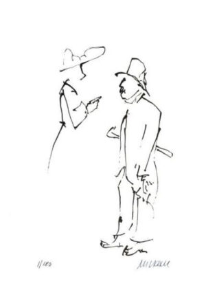Armin Mueller-Stahl - TREFFEN MIT EINER GROSSEN DAME - Original Lithografie - li...