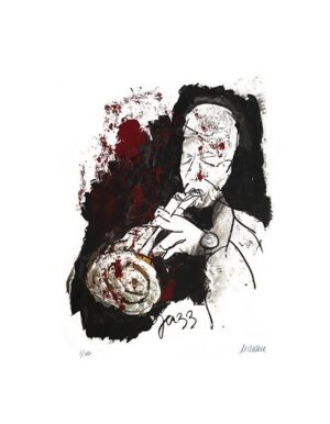 Armin Mueller-Stahl - TROMPETER - Original Pigmentgrafik - limitiert und handsig...