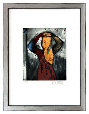 Armin Mueller-Stahl - Vor dem Spiegel - Original Farbradierung - limitiert und h...