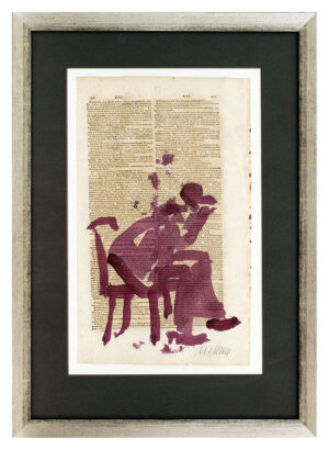 Armin Mueller-Stahl - WORT UND BILD - IN GEDANKEN - original gemalt - HANDSIGNIE...