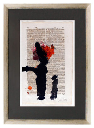 Armin Mueller-Stahl - WORT UND BILD - ROTE SONNE - original gemalt - HANDSIGNIER...