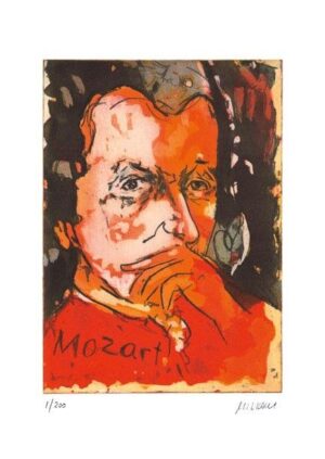 Armin Mueller-Stahl - Wolfgang Amadeus Mozart - Original Radierung - limitiert u...