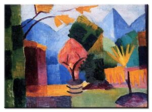 August Macke Bilder - Garten am Thuner See-20 x 30 cm