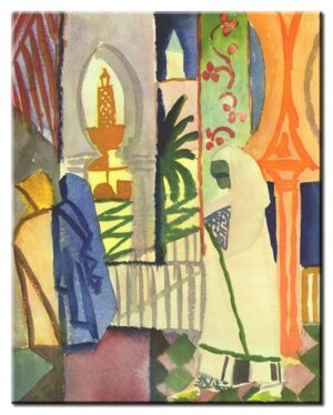 August Macke Bilder - In der Tempelhalle-100 x 130 cm