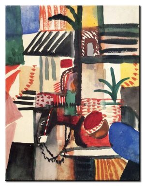 August Macke Bilder - Mann mit Esel in Tunis-80 x 100 cm