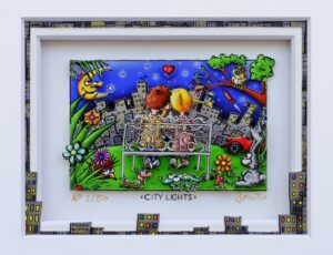 Branko - CITY LIGHTS - Original 3D Bild handsigniert
