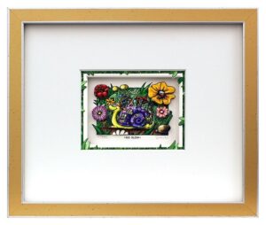 Branko - GO SLOW - Original 3D Bild handsigniert-gold-silber