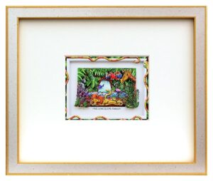 Branko - THE LION SLEEPS TONIGHT - Original 3D Bild handsigniert-silber-gold