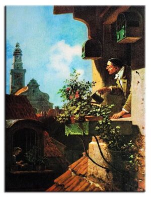 Carl Spitzweg Bilder - Im Dachstübchen-20 x 30 cm