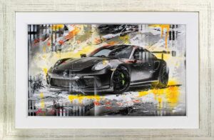 Christian Henze Bilder - PORSCHE GT3RS - original Mischtechnik auf Aluminium