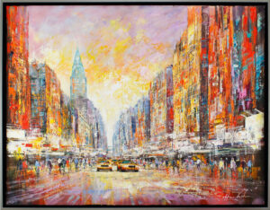 Christian Henze - Life in New York City - original Gemälde auf Leinwand