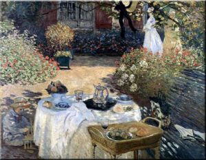 Claude Monet Bilder - Das Frühstück-60 x 80 cm
