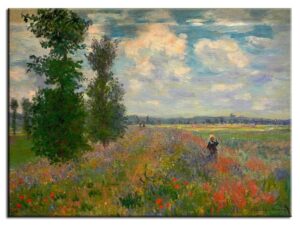 Claude Monet Bilder - Mohnfeld bei Argenteuil-100 x 130 cm