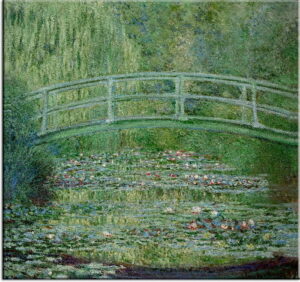 Claude Monet Bilder - Seerosenteich und Japanische Brücke -100 x 100 cm