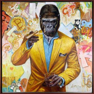 Diego Santos Bilder - GENTLEMAN GORILLA - UNIKAT - handgemalt