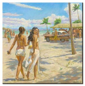 Diego Santos - Vamos a la playa-90 x 90 cm