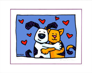 Ed Heck - THE SNUGGLE IS REAL - Original PIGMENTGRAFIK