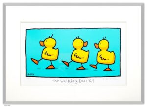 Ed Heck - THE WALKING DUCKS - original PIGMENTGRAFIK