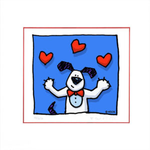 Ed Heck - THREE OF HEARTS - Original PIGMENTGRAFIK