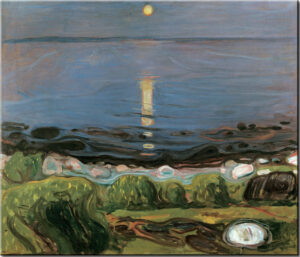 Edvard Munch Bilder - Summer night by the beach - Hochwertiges Leinwandbild