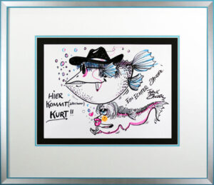Frank Zander Bilder - HIER KOMMT KURT - Handgemaltes Original Aquarell
