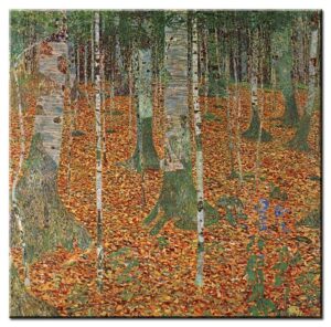 Gustav Klimt Bilder - Birkenwald-40 x 40 cm