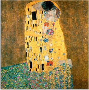 Gustav Klimt Bilder - Der Kuß-90 x 90 cm
