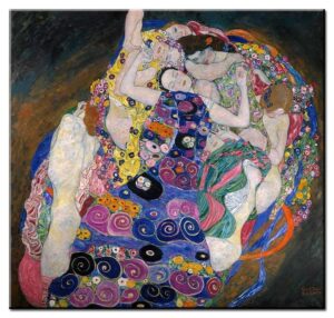 Gustav Klimt Bilder - Die Jungfrau-40 x 40 cm
