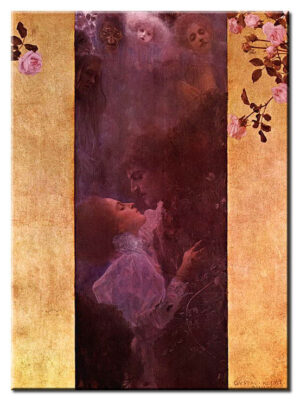 Gustav Klimt Bilder - Die Liebe-80 x 110 cm