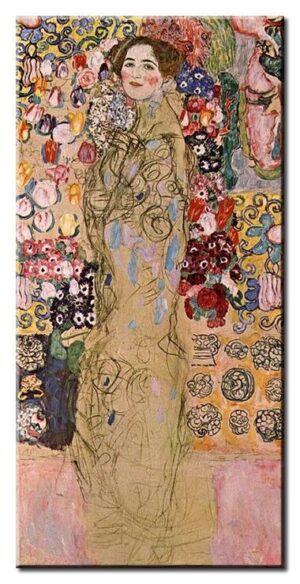Gustav Klimt Bilder - Porträt von Maria Munk-40 x 80 cm