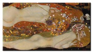 Gustav Klimt Bilder - Wasserschlangen II-20 x 40 cm