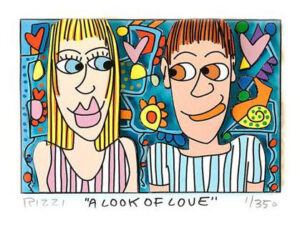 James Rizzi - A Look of Love - Original 3D Bild drucksigniert