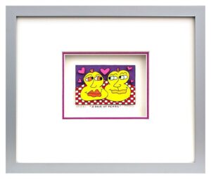 James Rizzi - A pair of pears - Original 3D Bild drucksigniert-alurahmen-AP Exem...