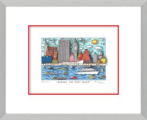 James Rizzi - ACROSS THE EAST RIVER - Original 3D Bild drucksigniert